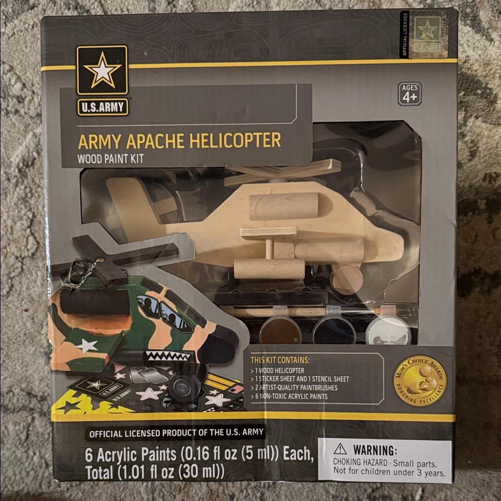 U.S. Army Apache Helicopter Model Kit with Paints